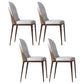 Armless Dining Chairs Modern Faux Leather Side Chairs for Home Walnut 4 Piece Set Clearhalo 'Dining Chairs' 'Dining Tables & Seating' 'dining_chair' 'furn' 'furn_dining_chair' 'Furniture' 'furniture_dining_chair' 'Kitchen & Dining Furniture' 5063120
