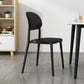 Plastic Scandinavian Armless Chair Kitchen Dining Room Open Back Chair Black 1 Piece Clearhalo 'Dining Chairs' 'Dining Tables & Seating' 'dining_chair' 'Furniture' 'furniture_dining_chair' 'Kitchen & Dining Furniture' 5063131