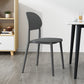 Plastic Scandinavian Armless Chair Kitchen Dining Room Open Back Chair Grey 1 Piece Clearhalo 'Dining Chairs' 'Dining Tables & Seating' 'dining_chair' 'Furniture' 'furniture_dining_chair' 'Kitchen & Dining Furniture' 5063136