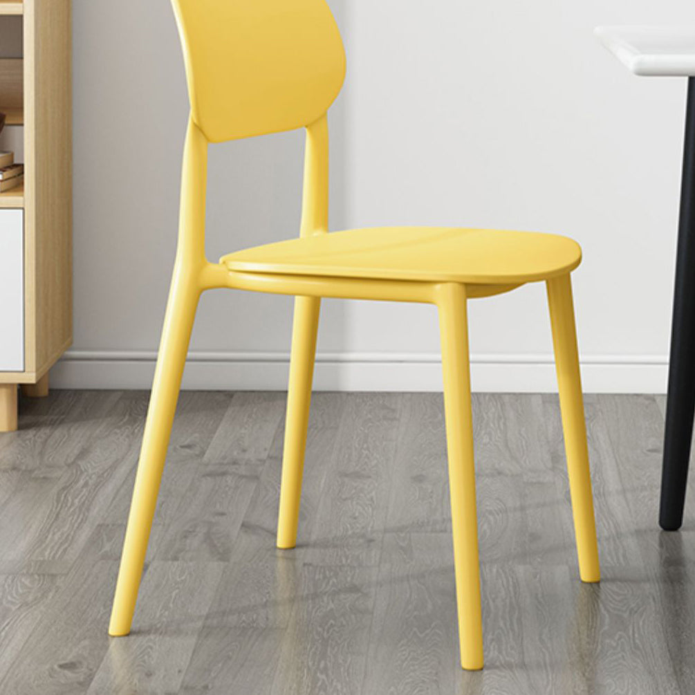 Plastic Scandinavian Armless Chair Kitchen Dining Room Open Back Chair Clearhalo 'Dining Chairs' 'Dining Tables & Seating' 'dining_chair' 'Furniture' 'furniture_dining_chair' 'Kitchen & Dining Furniture' 5063141