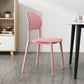 Plastic Scandinavian Armless Chair Kitchen Dining Room Open Back Chair Pink 1 Piece Clearhalo 'Dining Chairs' 'Dining Tables & Seating' 'dining_chair' 'Furniture' 'furniture_dining_chair' 'Kitchen & Dining Furniture' 5063151