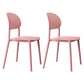 Plastic Scandinavian Armless Chair Kitchen Dining Room Open Back Chair Pink Set of 2 Clearhalo 'Dining Chairs' 'Dining Tables & Seating' 'dining_chair' 'Furniture' 'furniture_dining_chair' 'Kitchen & Dining Furniture' 5063152