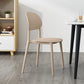Plastic Scandinavian Armless Chair Kitchen Dining Room Open Back Chair Khaki 1 Piece Clearhalo 'Dining Chairs' 'Dining Tables & Seating' 'dining_chair' 'Furniture' 'furniture_dining_chair' 'Kitchen & Dining Furniture' 5063160