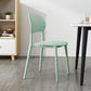 Plastic Scandinavian Armless Chair Kitchen Dining Room Open Back Chair Lake Blue 1 Piece Clearhalo 'Dining Chairs' 'Dining Tables & Seating' 'dining_chair' 'Furniture' 'furniture_dining_chair' 'Kitchen & Dining Furniture' 5063163