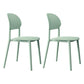Plastic Scandinavian Armless Chair Kitchen Dining Room Open Back Chair Lake Blue Set of 2 Clearhalo 'Dining Chairs' 'Dining Tables & Seating' 'dining_chair' 'Furniture' 'furniture_dining_chair' 'Kitchen & Dining Furniture' 5063164