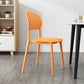 Plastic Scandinavian Armless Chair Kitchen Dining Room Open Back Chair Orange 1 Piece Clearhalo 'Dining Chairs' 'Dining Tables & Seating' 'dining_chair' 'Furniture' 'furniture_dining_chair' 'Kitchen & Dining Furniture' 5063169