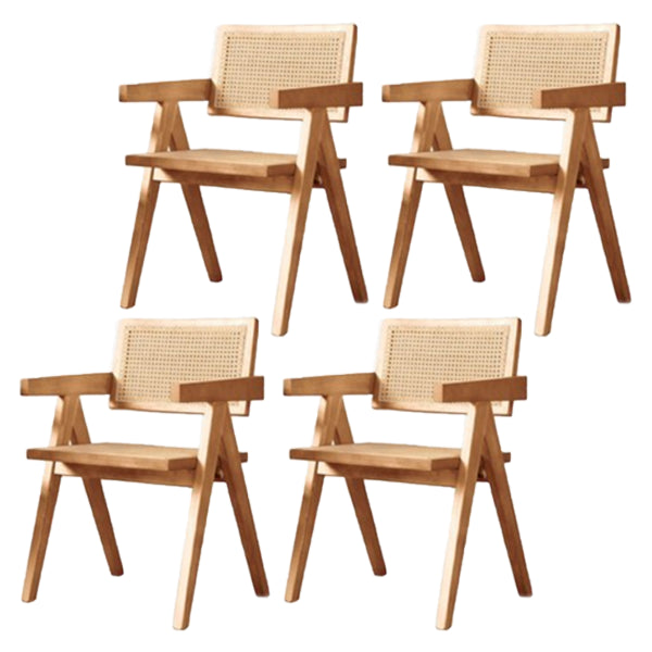 Modern Kitchen Side Dining Chairs Oak Wood Side Chairs for Home Wood 4 Piece Set Clearhalo 'Dining Chairs' 'Dining Tables & Seating' 'dining_chair' 'furn' 'furn_dining_chair' 'Furniture' 'furniture_dining_chair' 'Kitchen & Dining Furniture' 5063182