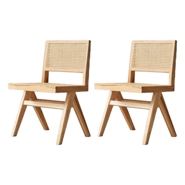 Modern Kitchen Side Dining Chairs Oak Wood Side Chairs for Home Natural 2 Piece Set Clearhalo 'Dining Chairs' 'Dining Tables & Seating' 'dining_chair' 'furn' 'furn_dining_chair' 'Furniture' 'furniture_dining_chair' 'Kitchen & Dining Furniture' 5063188