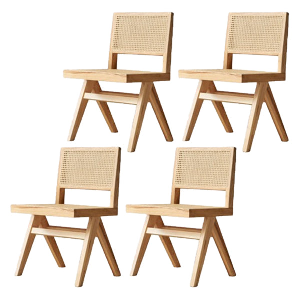 Modern Kitchen Side Dining Chairs Oak Wood Side Chairs for Home Natural 4 Piece Set Clearhalo 'Dining Chairs' 'Dining Tables & Seating' 'dining_chair' 'furn' 'furn_dining_chair' 'Furniture' 'furniture_dining_chair' 'Kitchen & Dining Furniture' 5063189
