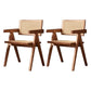Modern Kitchen Side Dining Chairs Oak Wood Side Chairs for Home Walnut 2 Piece Set Clearhalo 'Dining Chairs' 'Dining Tables & Seating' 'dining_chair' 'furn' 'furn_dining_chair' 'Furniture' 'furniture_dining_chair' 'Kitchen & Dining Furniture' 5063191