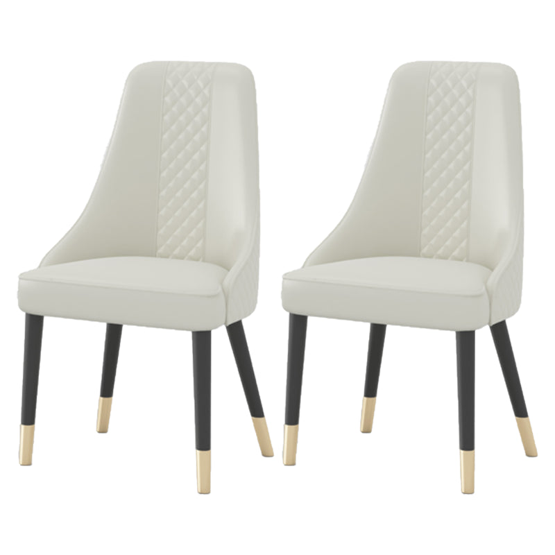Dining Room Armless Chairs Nordic Solid Wood Kitchen Chair for Home White 2 Piece Set Clearhalo 'Dining Chairs' 'Dining Tables & Seating' 'dining_chair' 'furn' 'furn_dining_chair' 'Furniture' 'furniture_dining_chair' 'Kitchen & Dining Furniture' 5063200