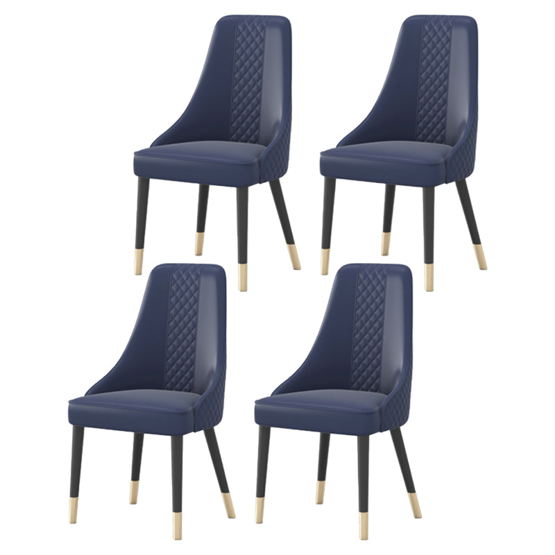 Dining Room Armless Chairs Nordic Solid Wood Kitchen Chair for Home Blue 4 Piece Set Clearhalo 'Dining Chairs' 'Dining Tables & Seating' 'dining_chair' 'furn' 'furn_dining_chair' 'Furniture' 'furniture_dining_chair' 'Kitchen & Dining Furniture' 5063209