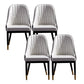 Dining Room Side Chairs Glam Solid Wood Kitchen Armless Chair for Home Gray-White 4 Piece Set Clearhalo 'Dining Chairs' 'Dining Tables & Seating' 'dining_chair' 'furn' 'furn_dining_chair' 'Furniture' 'furniture_dining_chair' 'Kitchen & Dining Furniture' 5063228