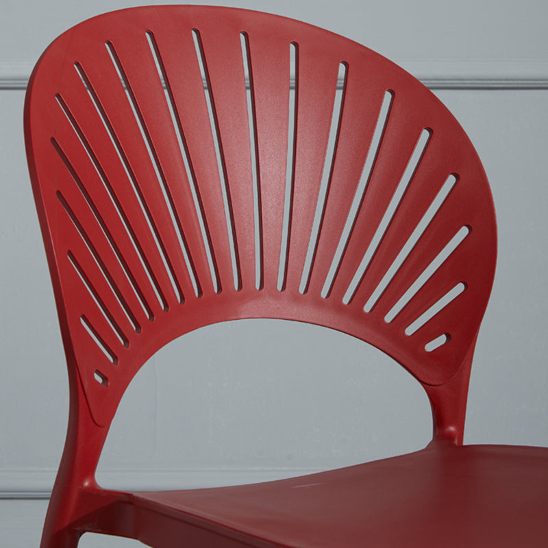 Scandinavian Plastic Armless Chair Kitchen Dining Room Open Back Chair Clearhalo 'Dining Chairs' 'Dining Tables & Seating' 'dining_chair' 'furn' 'furn_dining_chair' 'Furniture' 'furniture_dining_chair' 'Kitchen & Dining Furniture' 5063250