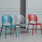 Scandinavian Plastic Armless Chair Kitchen Dining Room Open Back Chair Clearhalo 'Dining Chairs' 'Dining Tables & Seating' 'dining_chair' 'furn' 'furn_dining_chair' 'Furniture' 'furniture_dining_chair' 'Kitchen & Dining Furniture' 5063262