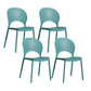 Scandinavian Plastic Armless Chair Kitchen Dining Room Open Back Chair Blue 4 Piece Set Clearhalo 'Dining Chairs' 'Dining Tables & Seating' 'dining_chair' 'furn' 'furn_dining_chair' 'Furniture' 'furniture_dining_chair' 'Kitchen & Dining Furniture' 5063266