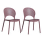 Scandinavian Plastic Armless Chair Kitchen Dining Room Open Back Chair Purple 2 Piece Set Clearhalo 'Dining Chairs' 'Dining Tables & Seating' 'dining_chair' 'furn' 'furn_dining_chair' 'Furniture' 'furniture_dining_chair' 'Kitchen & Dining Furniture' 5063269