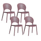 Scandinavian Plastic Armless Chair Kitchen Dining Room Open Back Chair Purple 4 Piece Set Clearhalo 'Dining Chairs' 'Dining Tables & Seating' 'dining_chair' 'furn' 'furn_dining_chair' 'Furniture' 'furniture_dining_chair' 'Kitchen & Dining Furniture' 5063270