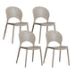 Scandinavian Plastic Armless Chair Kitchen Dining Room Open Back Chair Camel 4 Piece Set Clearhalo 'Dining Chairs' 'Dining Tables & Seating' 'dining_chair' 'furn' 'furn_dining_chair' 'Furniture' 'furniture_dining_chair' 'Kitchen & Dining Furniture' 5063272