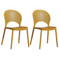 Scandinavian Plastic Armless Chair Kitchen Dining Room Open Back Chair Ginger 2 Piece Set Clearhalo 'Dining Chairs' 'Dining Tables & Seating' 'dining_chair' 'furn' 'furn_dining_chair' 'Furniture' 'furniture_dining_chair' 'Kitchen & Dining Furniture' 5063275