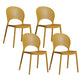 Scandinavian Plastic Armless Chair Kitchen Dining Room Open Back Chair Ginger 4 Piece Set Clearhalo 'Dining Chairs' 'Dining Tables & Seating' 'dining_chair' 'furn' 'furn_dining_chair' 'Furniture' 'furniture_dining_chair' 'Kitchen & Dining Furniture' 5063276