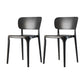 Contemporary Style Side Chair Plastic Dining Side Chair for Indoor Black 2 Piece Set Clearhalo 'Dining Chairs' 'Dining Tables & Seating' 'dining_chair' 'furn' 'furn_dining_chair' 'Furniture' 'furniture_dining_chair' 'Kitchen & Dining Furniture' 5063284