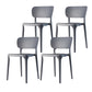 Contemporary Style Side Chair Plastic Dining Side Chair for Indoor Grey 4 Piece Set Clearhalo 'Dining Chairs' 'Dining Tables & Seating' 'dining_chair' 'furn' 'furn_dining_chair' 'Furniture' 'furniture_dining_chair' 'Kitchen & Dining Furniture' 5063293