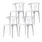 Contemporary Style Side Chair Plastic Dining Side Chair for Indoor Ivory 4 Piece Set Clearhalo 'Dining Chairs' 'Dining Tables & Seating' 'dining_chair' 'furn' 'furn_dining_chair' 'Furniture' 'furniture_dining_chair' 'Kitchen & Dining Furniture' 5063308