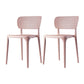 Contemporary Style Side Chair Plastic Dining Side Chair for Indoor Pink 2 Piece Set Clearhalo 'Dining Chairs' 'Dining Tables & Seating' 'dining_chair' 'furn' 'furn_dining_chair' 'Furniture' 'furniture_dining_chair' 'Kitchen & Dining Furniture' 5063313