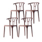 Contemporary Style Side Chair Plastic Dining Side Chair for Indoor Brown 4 Piece Set Clearhalo 'Dining Chairs' 'Dining Tables & Seating' 'dining_chair' 'furn' 'furn_dining_chair' 'Furniture' 'furniture_dining_chair' 'Kitchen & Dining Furniture' 5063320