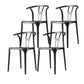Contemporary Style Side Chair Plastic Dining Side Chair for Indoor Gloss Black 4 Piece Set Clearhalo 'Dining Chairs' 'Dining Tables & Seating' 'dining_chair' 'furn' 'furn_dining_chair' 'Furniture' 'furniture_dining_chair' 'Kitchen & Dining Furniture' 5063331