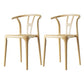 Contemporary Style Side Chair Plastic Dining Side Chair for Indoor Light Yellow 2 Piece Set Clearhalo 'Dining Chairs' 'Dining Tables & Seating' 'dining_chair' 'furn' 'furn_dining_chair' 'Furniture' 'furniture_dining_chair' 'Kitchen & Dining Furniture' 5063333