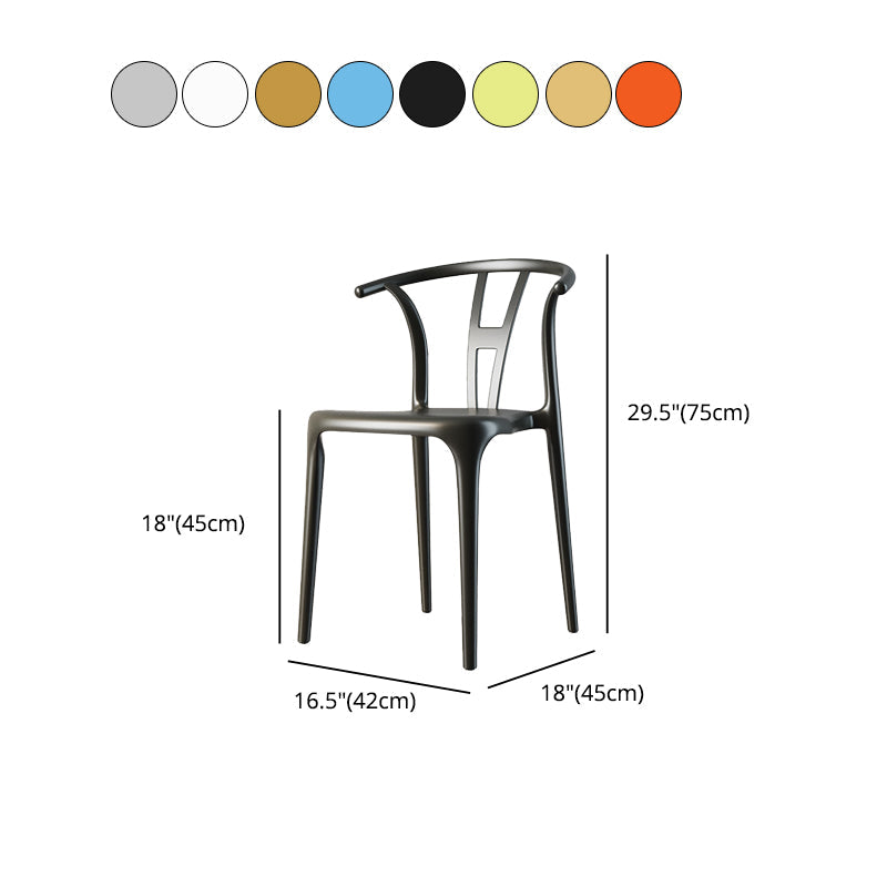 Contemporary Style Side Chair Plastic Dining Side Chair for Indoor Clearhalo 'Dining Chairs' 'Dining Tables & Seating' 'dining_chair' 'furn' 'furn_dining_chair' 'Furniture' 'furniture_dining_chair' 'Kitchen & Dining Furniture' 5063342
