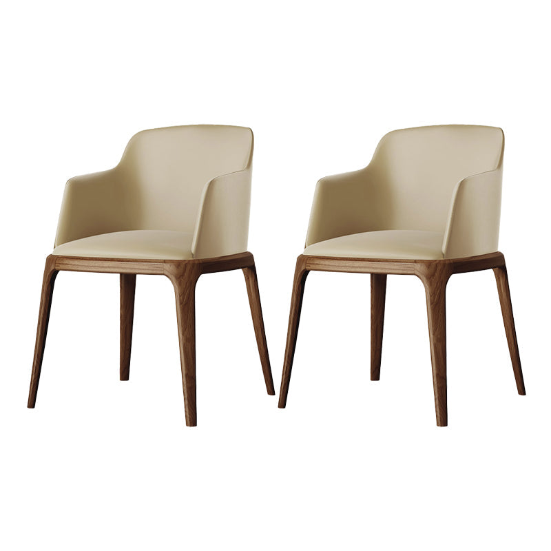Dining Room Side Chairs Contemporary Solid Wood Kitchen Chair for Home Beige With Arms 2 Piece Set Clearhalo 'Dining Chairs' 'Dining Tables & Seating' 'dining_chair' 'furn' 'furn_dining_chair' 'Furniture' 'furniture_dining_chair' 'Kitchen & Dining Furniture' 5063348