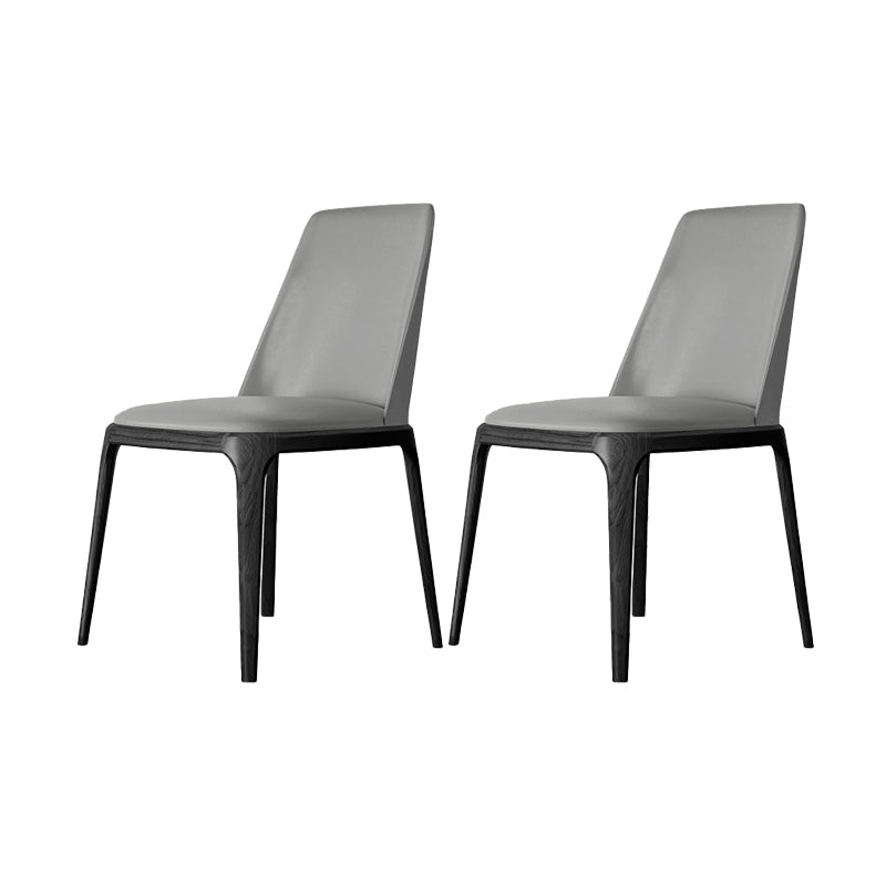Dining Room Side Chairs Contemporary Solid Wood Kitchen Chair for Home Grey Armless 2 Piece Set Clearhalo 'Dining Chairs' 'Dining Tables & Seating' 'dining_chair' 'furn' 'furn_dining_chair' 'Furniture' 'furniture_dining_chair' 'Kitchen & Dining Furniture' 5063368