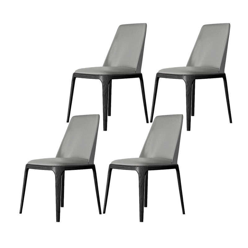 Dining Room Side Chairs Contemporary Solid Wood Kitchen Chair for Home Grey Armless 4 Piece Set Clearhalo 'Dining Chairs' 'Dining Tables & Seating' 'dining_chair' 'furn' 'furn_dining_chair' 'Furniture' 'furniture_dining_chair' 'Kitchen & Dining Furniture' 5063369