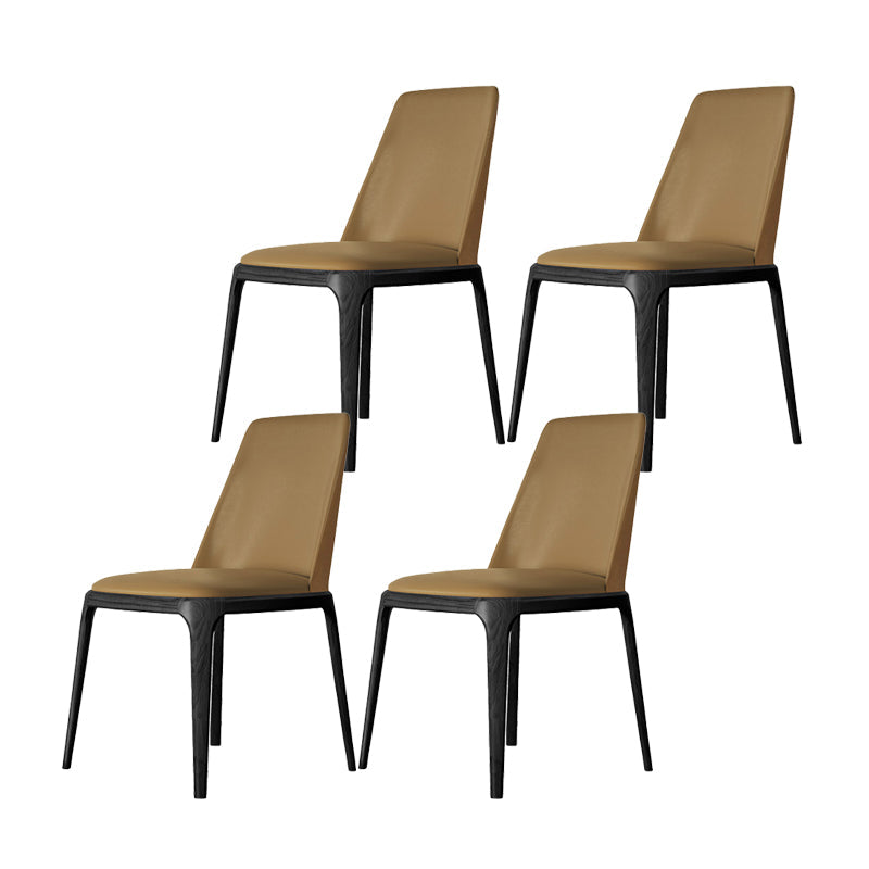Dining Room Side Chairs Contemporary Solid Wood Kitchen Chair for Home Coffee Armless 4 Piece Set Clearhalo 'Dining Chairs' 'Dining Tables & Seating' 'dining_chair' 'furn' 'furn_dining_chair' 'Furniture' 'furniture_dining_chair' 'Kitchen & Dining Furniture' 5063377