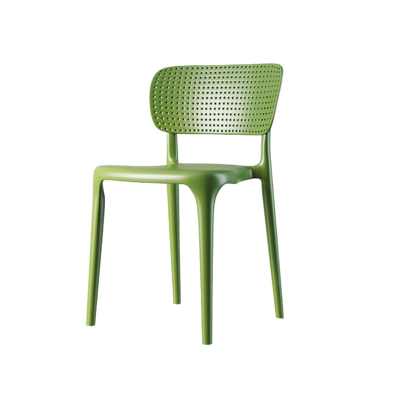 Scandinavian Plastic Armless Chair Dining Room Open Back Chair Clearhalo 'Dining Chairs' 'Dining Tables & Seating' 'dining_chair' 'Furniture' 'furniture_dining_chair' 'Kitchen & Dining Furniture' 5063390