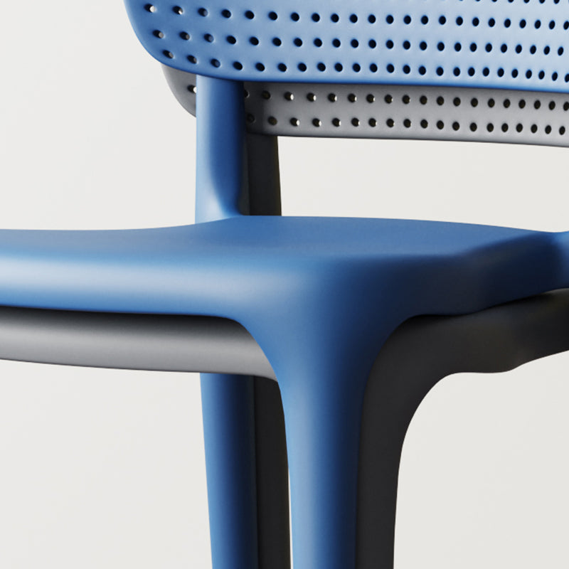 Scandinavian Plastic Armless Chair Dining Room Open Back Chair Clearhalo 'Dining Chairs' 'Dining Tables & Seating' 'dining_chair' 'Furniture' 'furniture_dining_chair' 'Kitchen & Dining Furniture' 5063396