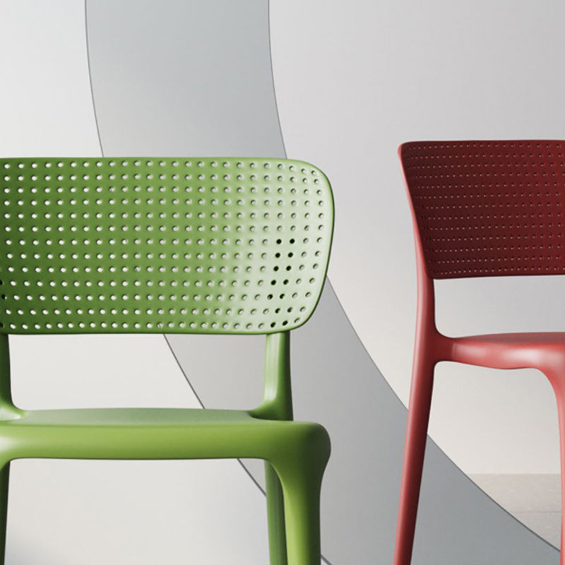 Scandinavian Plastic Armless Chair Dining Room Open Back Chair Clearhalo 'Dining Chairs' 'Dining Tables & Seating' 'dining_chair' 'Furniture' 'furniture_dining_chair' 'Kitchen & Dining Furniture' 5063398