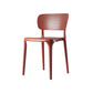 Scandinavian Plastic Armless Chair Dining Room Open Back Chair Red 1 Piece Clearhalo 'Dining Chairs' 'Dining Tables & Seating' 'dining_chair' 'Furniture' 'furniture_dining_chair' 'Kitchen & Dining Furniture' 5063401
