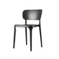 Scandinavian Plastic Armless Chair Dining Room Open Back Chair Textured Black 1 Piece Clearhalo 'Dining Chairs' 'Dining Tables & Seating' 'dining_chair' 'Furniture' 'furniture_dining_chair' 'Kitchen & Dining Furniture' 5063420