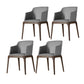 Arml Dining Chairs Modern Faux Leather Side Chairs for Dining Room Grey 4 Piece Set Clearhalo 'Dining Chairs' 'Dining Tables & Seating' 'dining_chair' 'furn' 'furn_dining_chair' 'Furniture' 'furniture_dining_chair' 'Kitchen & Dining Furniture' 5063448