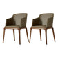 Arml Dining Chairs Modern Faux Leather Side Chairs for Dining Room Khaki 2 Piece Set Clearhalo 'Dining Chairs' 'Dining Tables & Seating' 'dining_chair' 'furn' 'furn_dining_chair' 'Furniture' 'furniture_dining_chair' 'Kitchen & Dining Furniture' 5063449