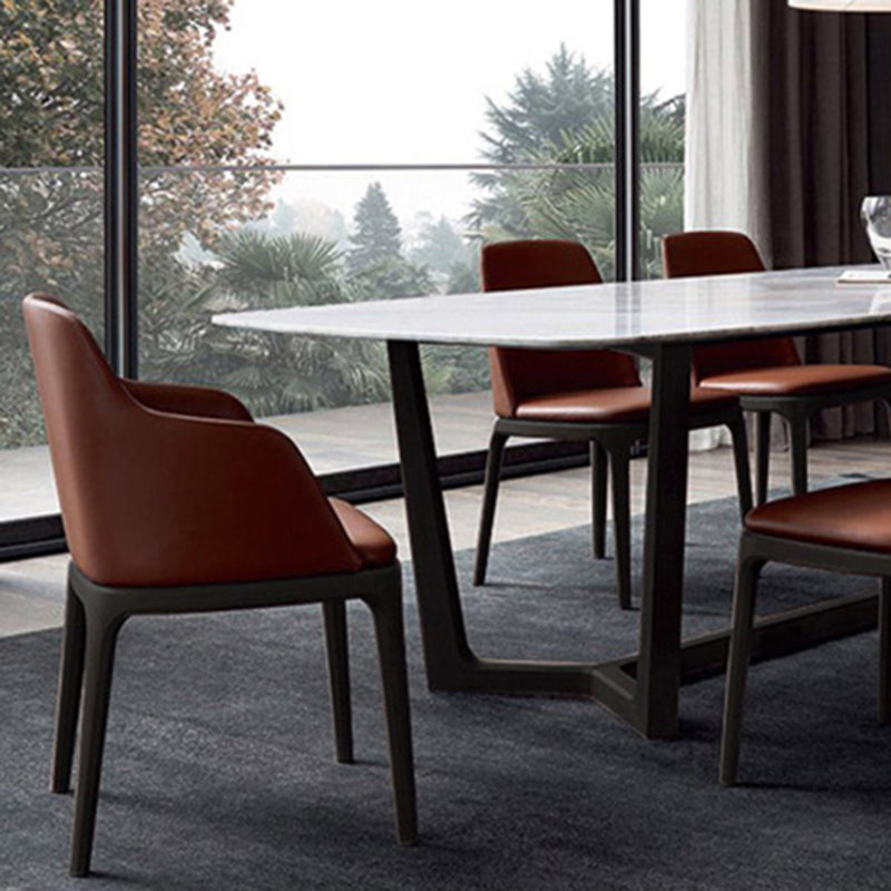 Arml Dining Chairs Modern Faux Leather Side Chairs for Dining Room Clearhalo 'Dining Chairs' 'Dining Tables & Seating' 'dining_chair' 'furn' 'furn_dining_chair' 'Furniture' 'furniture_dining_chair' 'Kitchen & Dining Furniture' 5063450