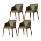 Arml Dining Chairs Modern Faux Leather Side Chairs for Dining Room Khaki 4 Piece Set Clearhalo 'Dining Chairs' 'Dining Tables & Seating' 'dining_chair' 'furn' 'furn_dining_chair' 'Furniture' 'furniture_dining_chair' 'Kitchen & Dining Furniture' 5063452