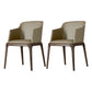 Arml Dining Chairs Modern Faux Leather Side Chairs for Dining Room Dark Khaki 2 Piece Set Clearhalo 'Dining Chairs' 'Dining Tables & Seating' 'dining_chair' 'furn' 'furn_dining_chair' 'Furniture' 'furniture_dining_chair' 'Kitchen & Dining Furniture' 5063462