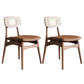 Solid Wood Side Chair Glam Style Indoor Dining Chair (Set of 2) Walnut Upholstered Chair(s) 2 Piece Set Clearhalo 'Dining Chairs' 'Dining Tables & Seating' 'dining_chair' 'furn' 'furn_dining_chair' 'Furniture' 'furniture_dining_chair' 'Kitchen & Dining Furniture' 5063477