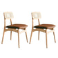 Solid Wood Side Chair Glam Style Indoor Dining Chair (Set of 2) Wood Upholstered Chair(s) 2 Piece Set Clearhalo 'Dining Chairs' 'Dining Tables & Seating' 'dining_chair' 'furn' 'furn_dining_chair' 'Furniture' 'furniture_dining_chair' 'Kitchen & Dining Furniture' 5063478
