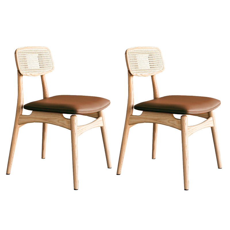 Solid Wood Side Chair Glam Style Indoor Dining Chair (Set of 2) Wood Upholstered Chair(s) 2 Piece Set Clearhalo 'Dining Chairs' 'Dining Tables & Seating' 'dining_chair' 'furn' 'furn_dining_chair' 'Furniture' 'furniture_dining_chair' 'Kitchen & Dining Furniture' 5063478